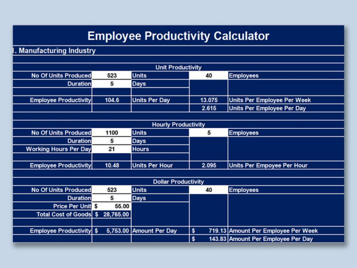 How To Create Productivity Tracker In Excel - Design Talk