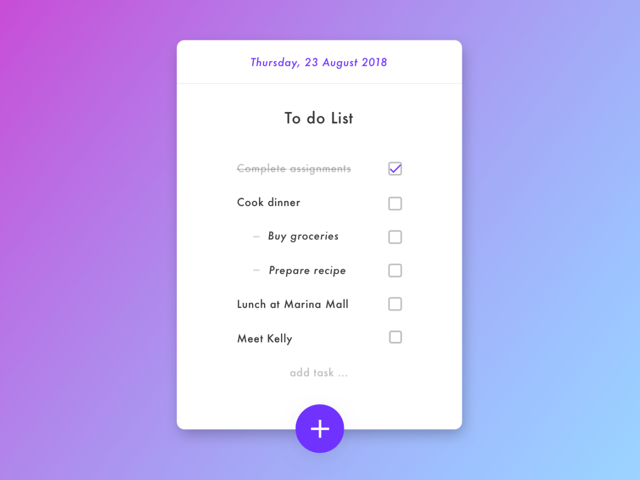To Do List App UI Design Template | Uizard
