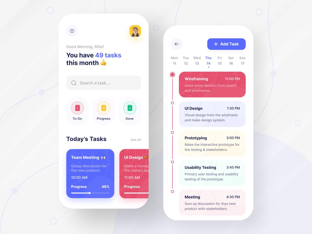 Task Management app | Figma