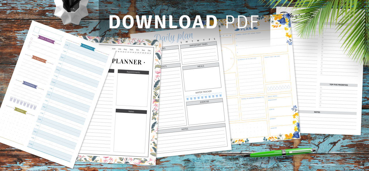 Daily task organizer templates - Download PDF Daily task organizer templates - Download PDF