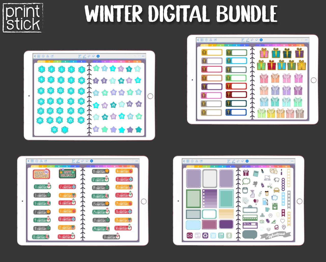 Digital planner stickers