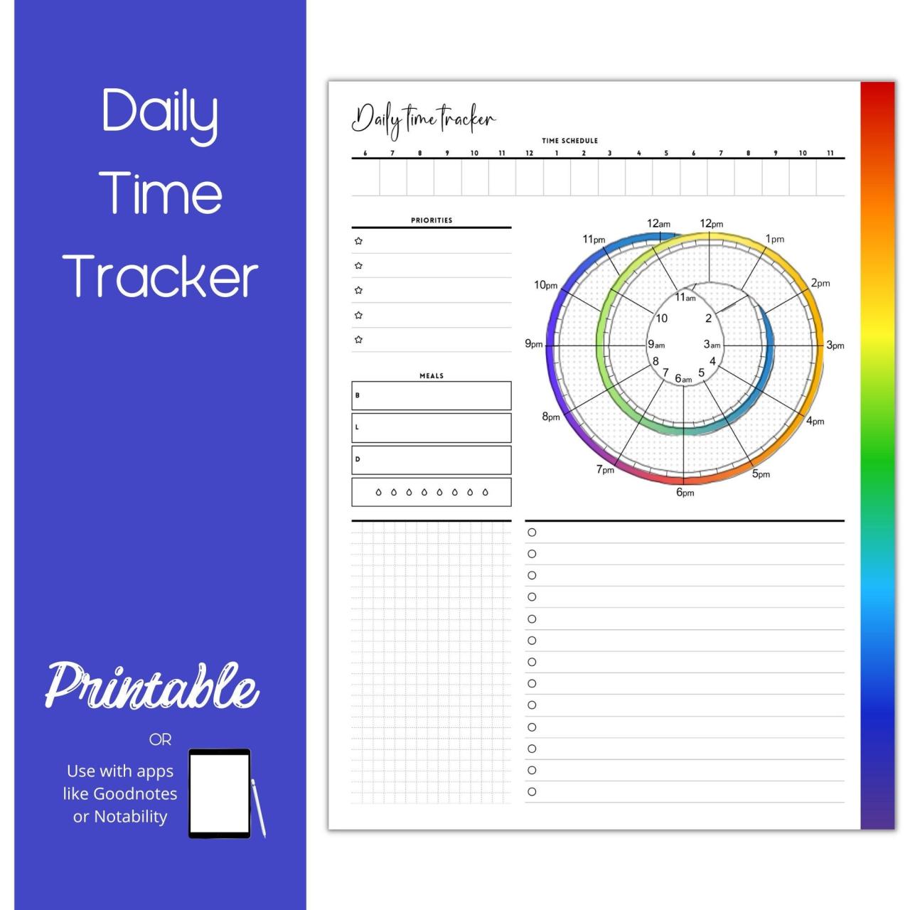 Time Tracker, Daily Time Tracker, Time Management - Etsy