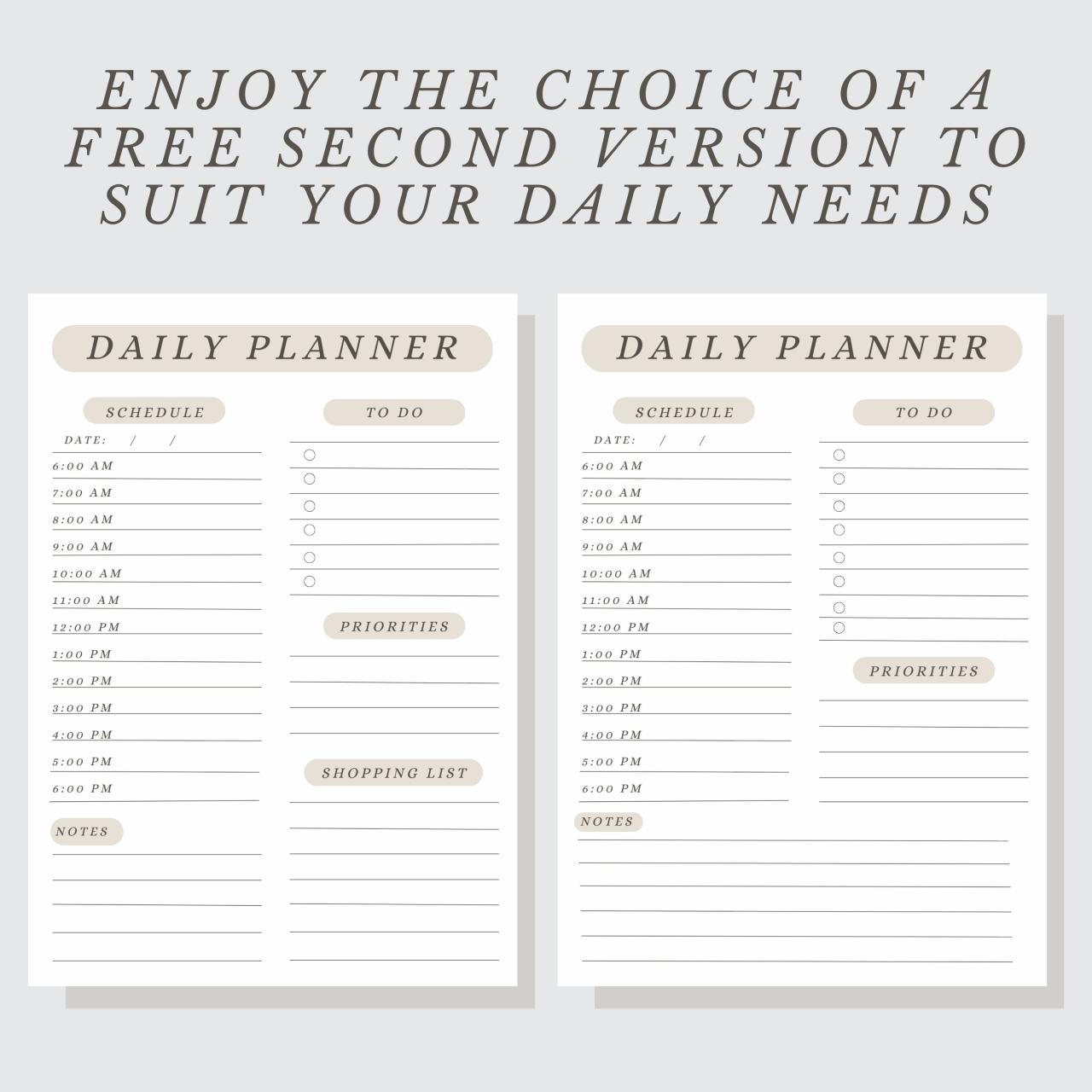 Daily planner