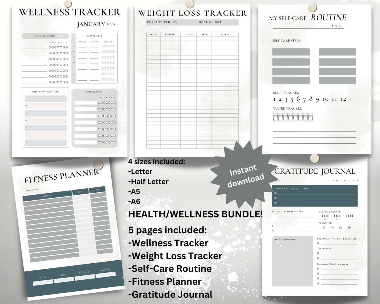 Printable Wellness Tracker
