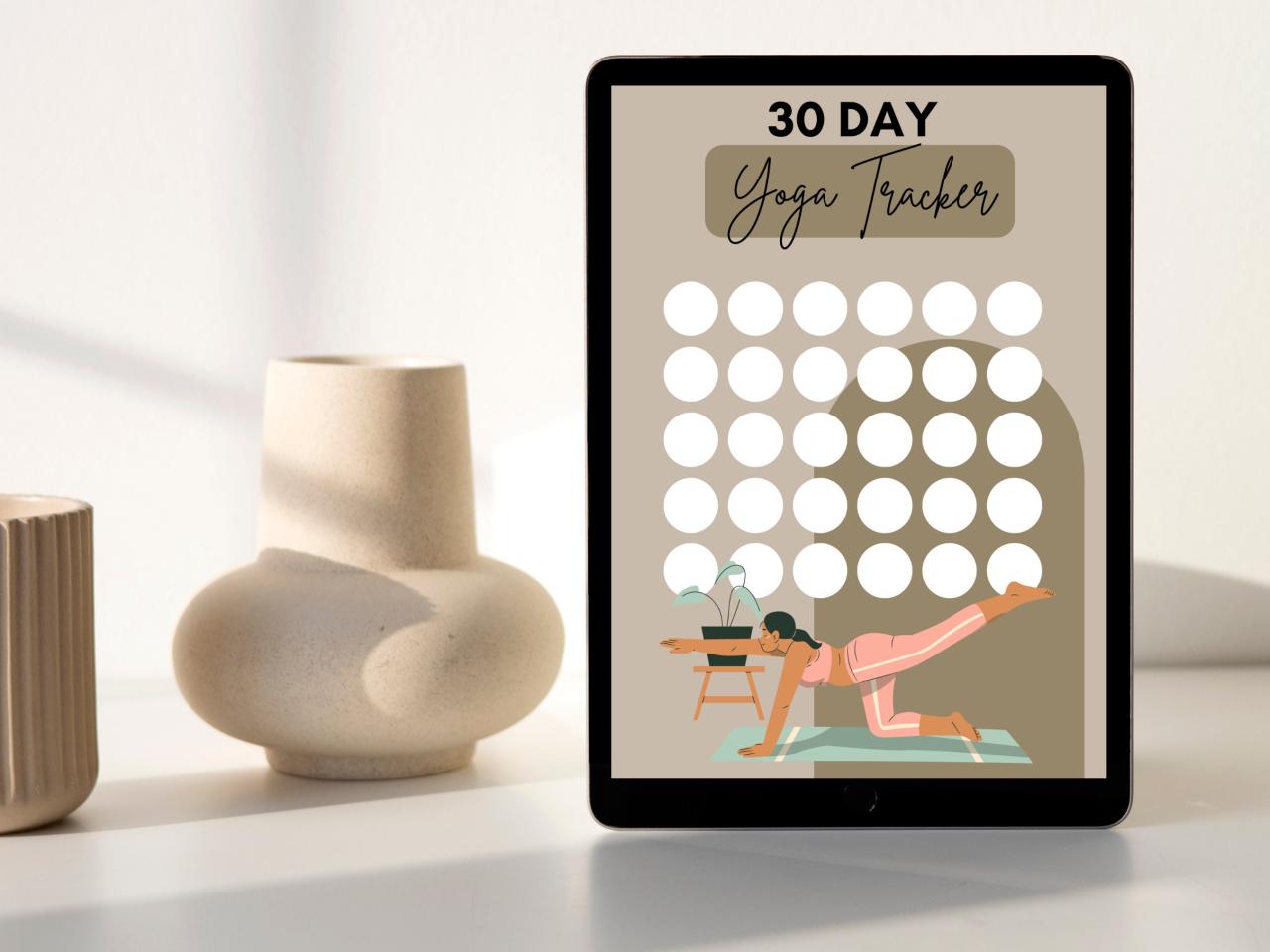 Yoga Tracker | Printable Yoga Tracker Journal | Digital Yoga Tracker ...