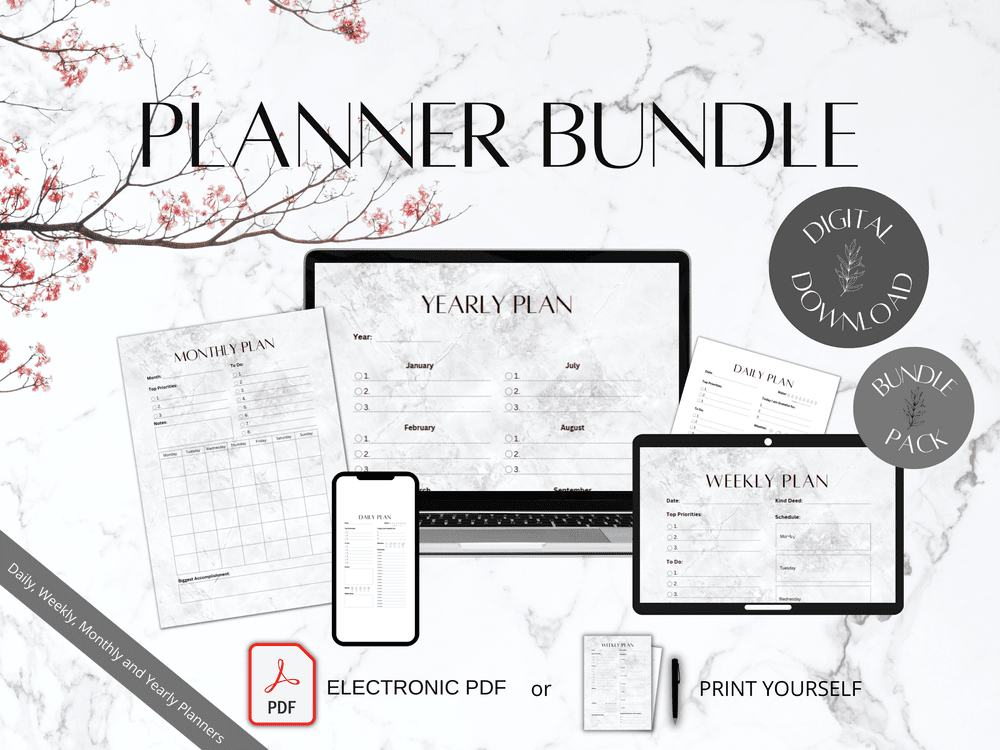 Mega Minimalist digital organisation Pack - Plan with elegance and ...