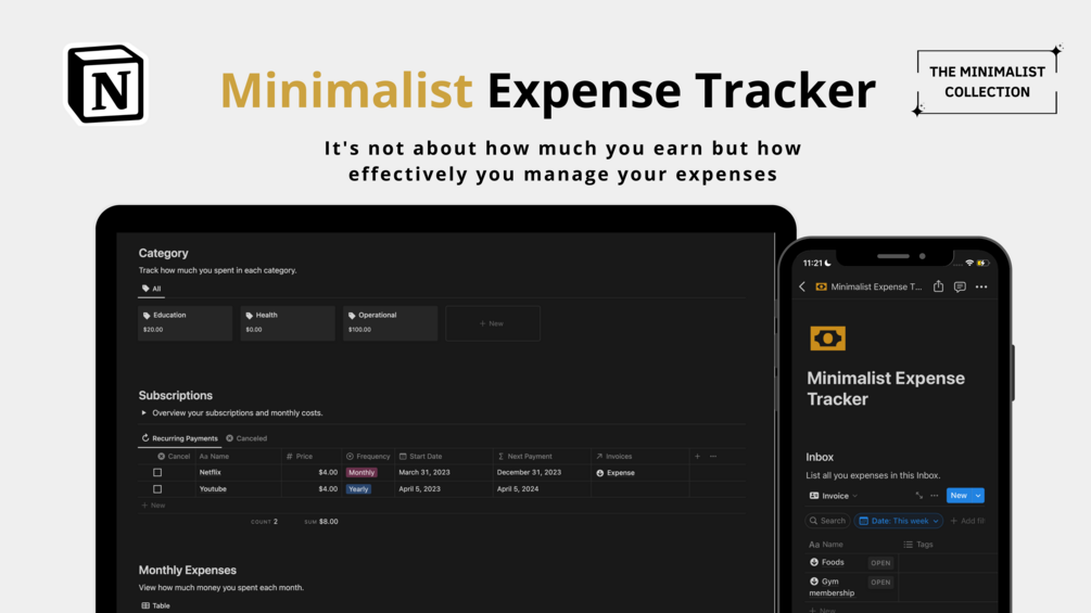 Minimalist Expense Tracker