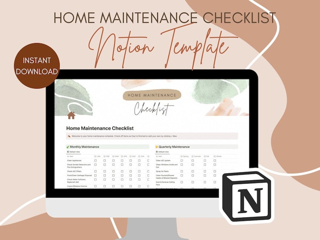 Digital Maintenance Tracker Template - Simplify Your Life - Etsy