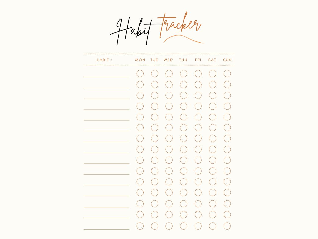 Minimalist habit tracker – Artofit