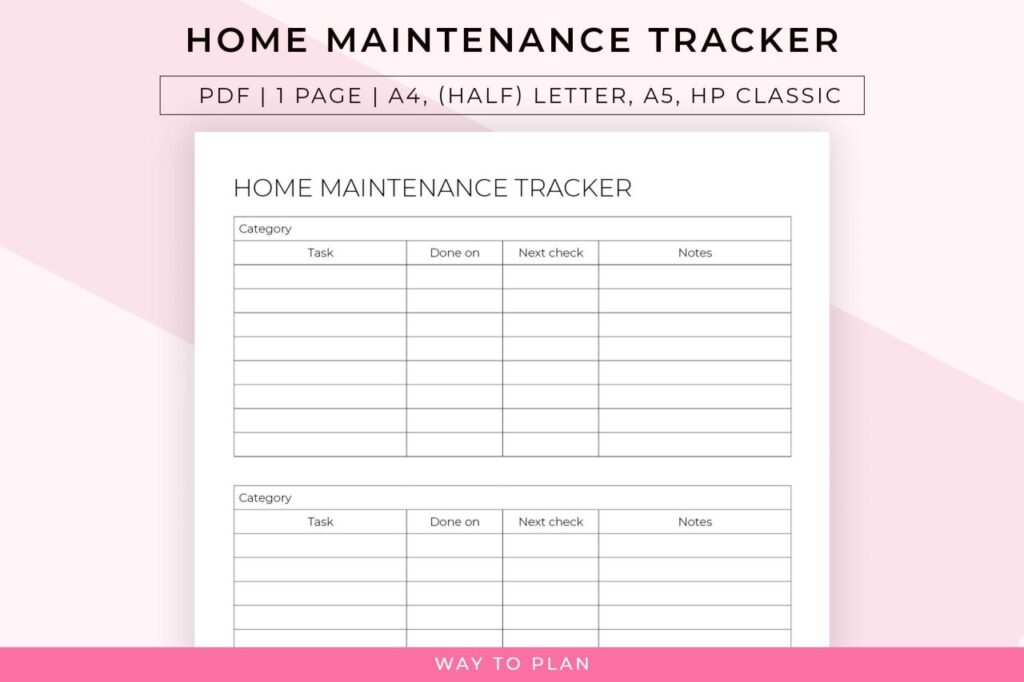 Home Maintenance Tracker