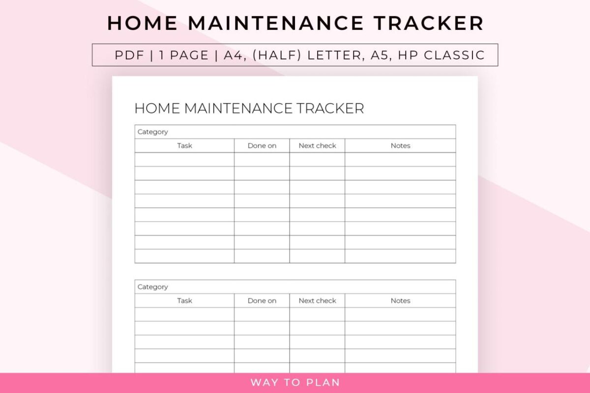 Home Maintenance Tracker