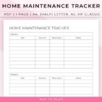 Home Maintenance Tracker